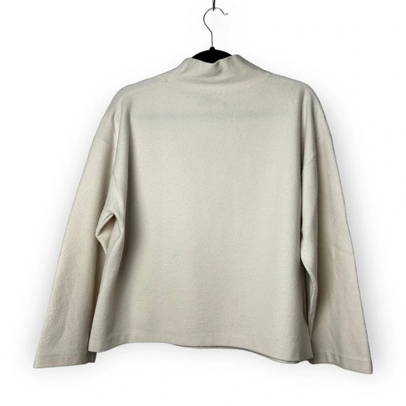 Aritzia Wilfred Free Diane Wool Mockneck Sweater Birch White - Picture 4 of 8